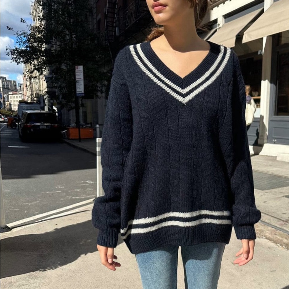 Brandy Melville NIKKI HEAVY WOOL STRIPE SWEATER